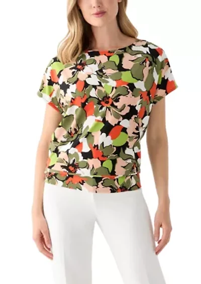 Petite Dolman Sleeve Banded Hem Top