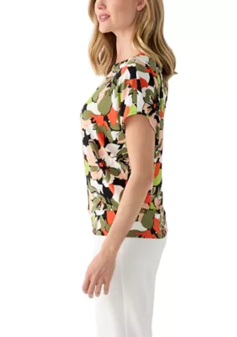 Petite Dolman Sleeve Banded Hem Top