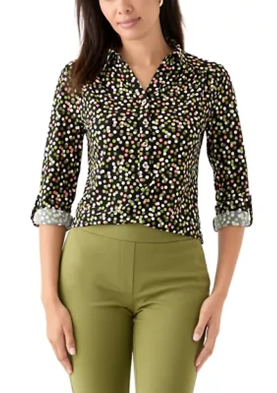 Women's Printed Scrunch Tab Top