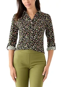 Women's Printed Scrunch Tab Top