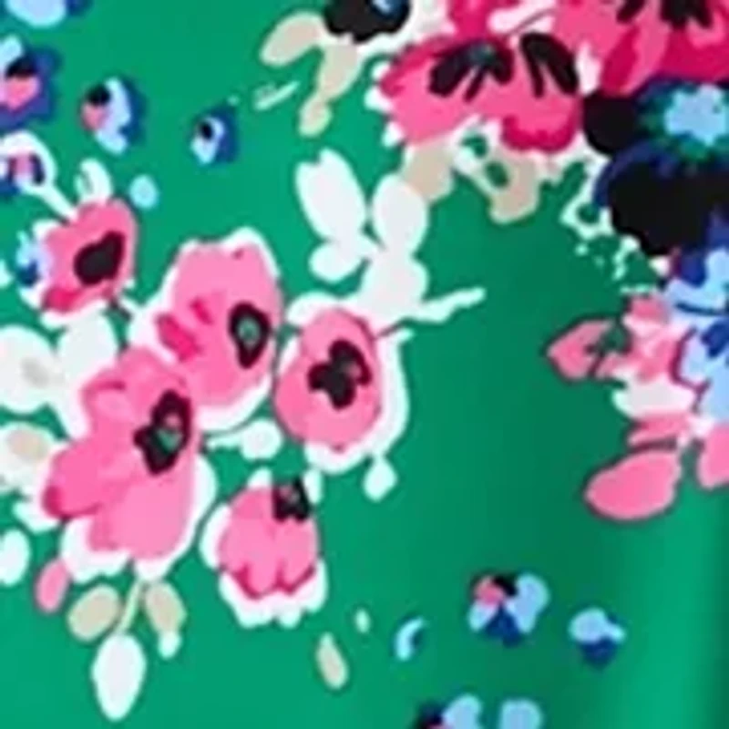 Women's Double Flutter Sleeve Printed Swing Dress