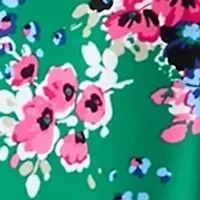 Women's Double Flutter Sleeve Printed Swing Dress