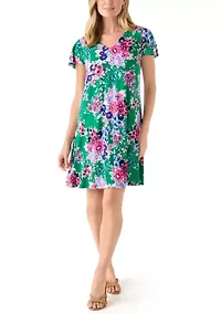 Petite Printed Mini Dress