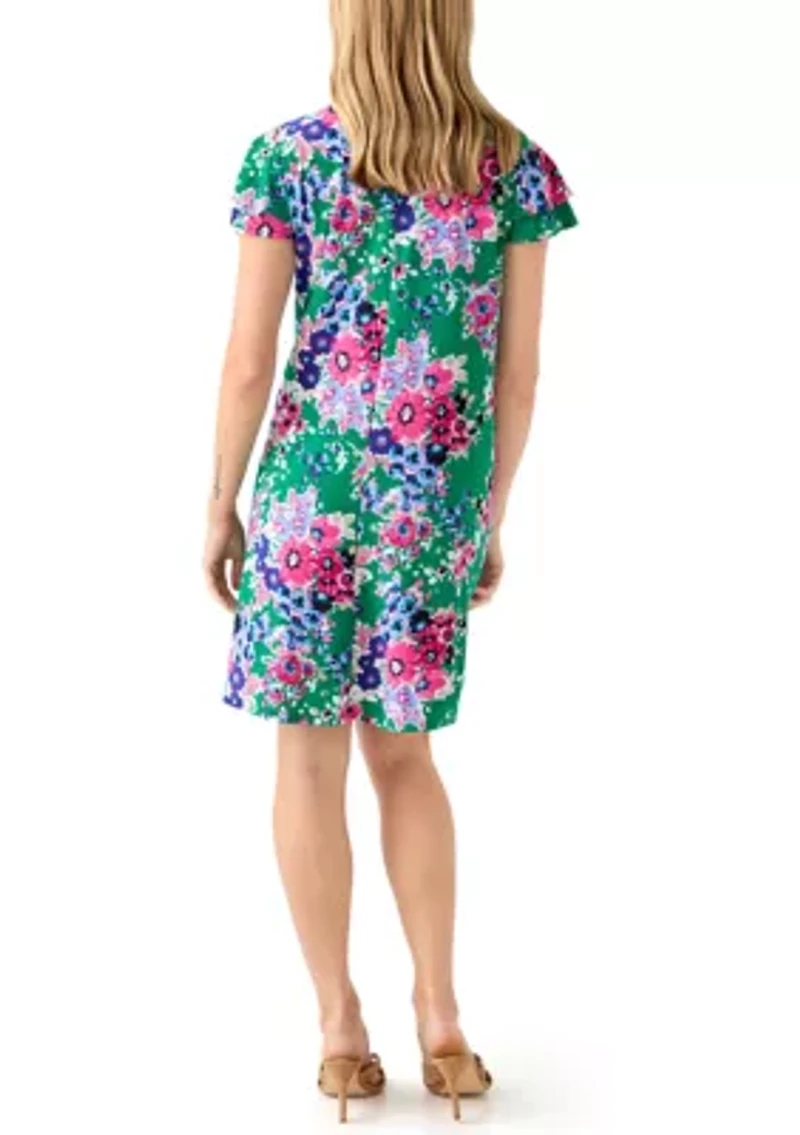 Petite Printed Mini Dress