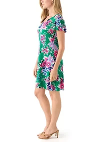 Petite Printed Mini Dress