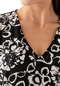 Women's Printed Cap Sleeve Jumpsuit