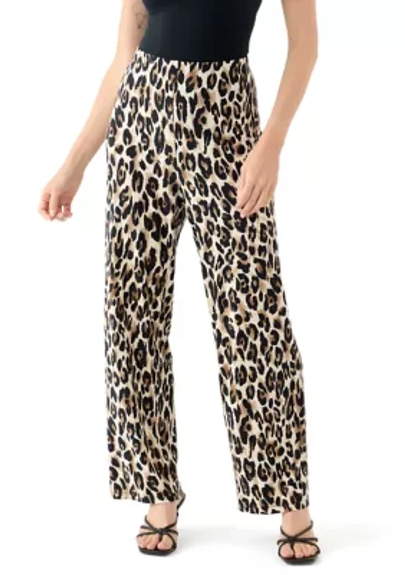 Petite Pull On Wide Leg Pants