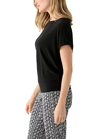 Petite Cap Sleeve Banded Hem Top