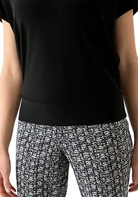 Petite Cap Sleeve Banded Hem Top