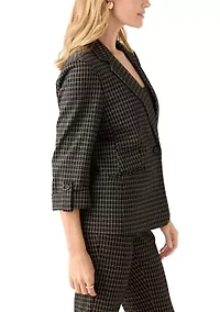 Petite One Button Notch Collar Jacket