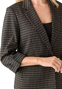 Petite One Button Notch Collar Jacket