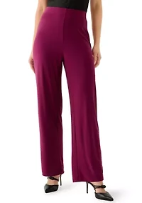 Petite Chianti Wide Leg Knit Pants