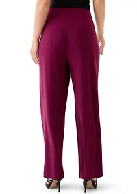 Petite Chianti Wide Leg Knit Pants