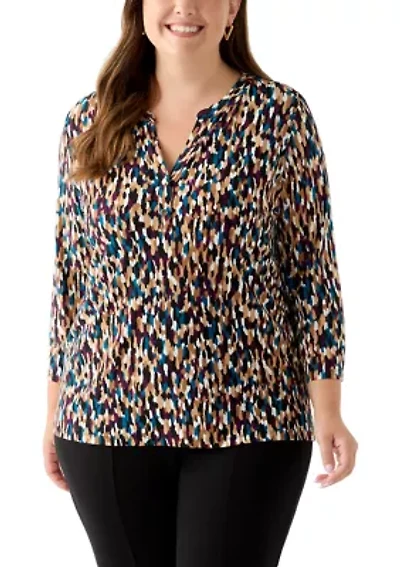 Plus Multi Print Top