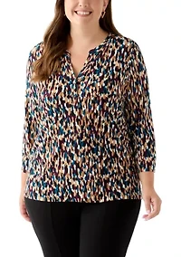 Plus Multi Print Top