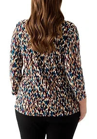 Plus Multi Print Top