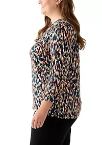 Plus Multi Print Top