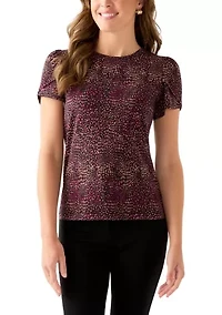 Women's Tulip Sleeve Printed Top