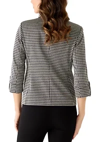 Women's One Button Notch Collar Jacket