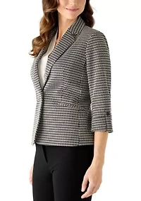 Women's One Button Notch Collar Jacket