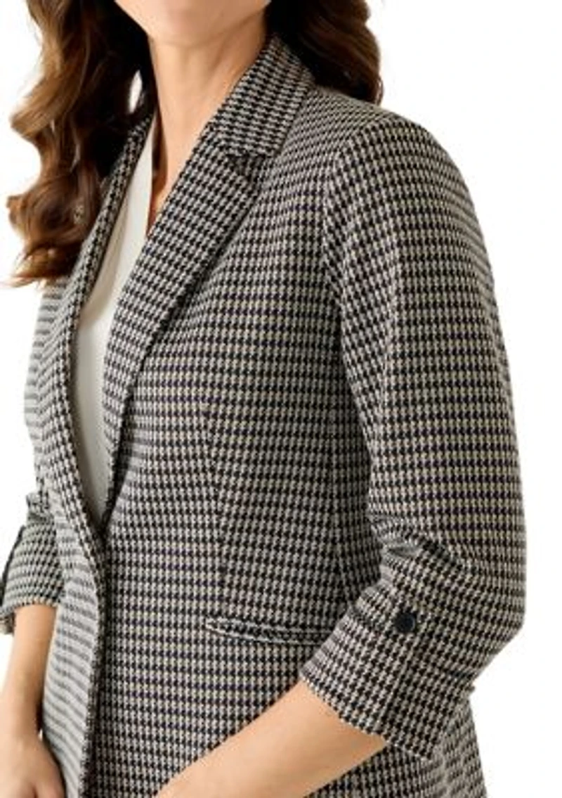 Women's One Button Notch Collar Jacket