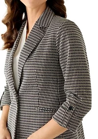 Women's One Button Notch Collar Jacket