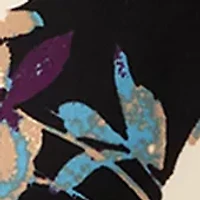 Petite 3/4 Sleeve Overexposed Floral Blouse