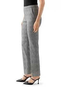 Women's Plaid Straight Ankle Pants