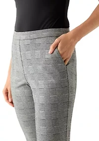 Women's Plaid Straight Ankle Pants