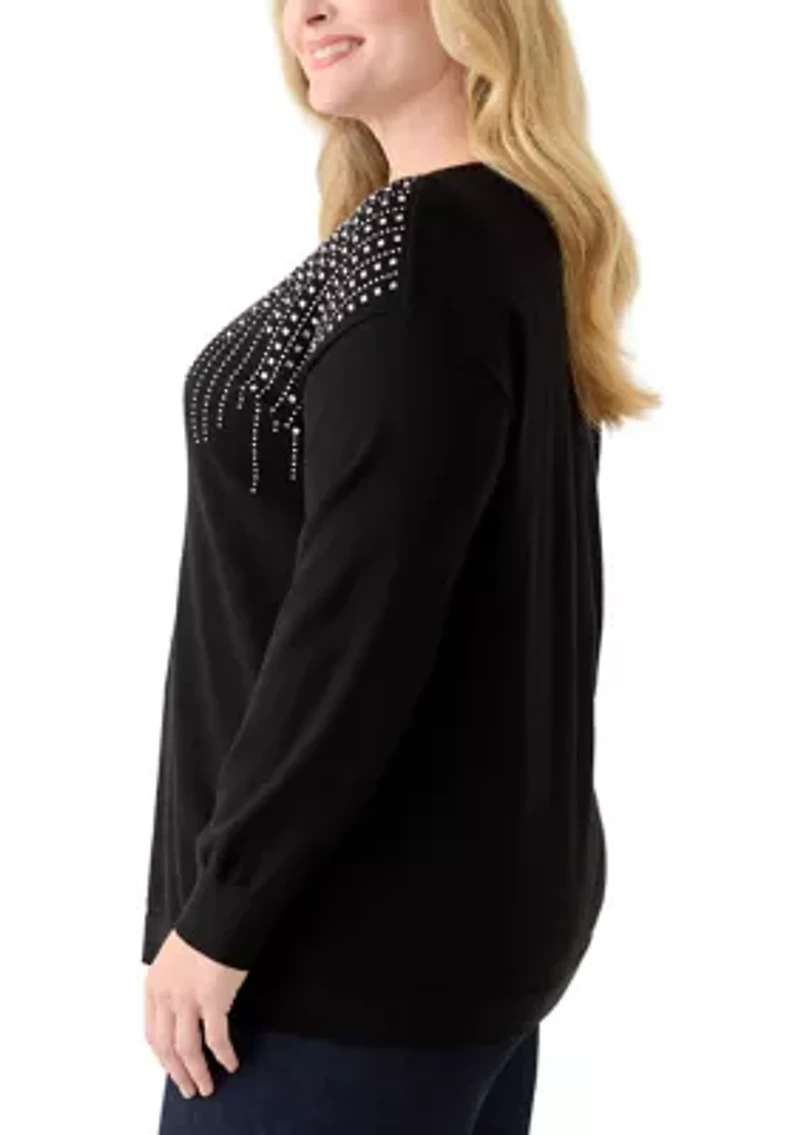 Plus Boat Neck Sweater