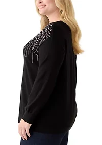 Plus Boat Neck Sweater