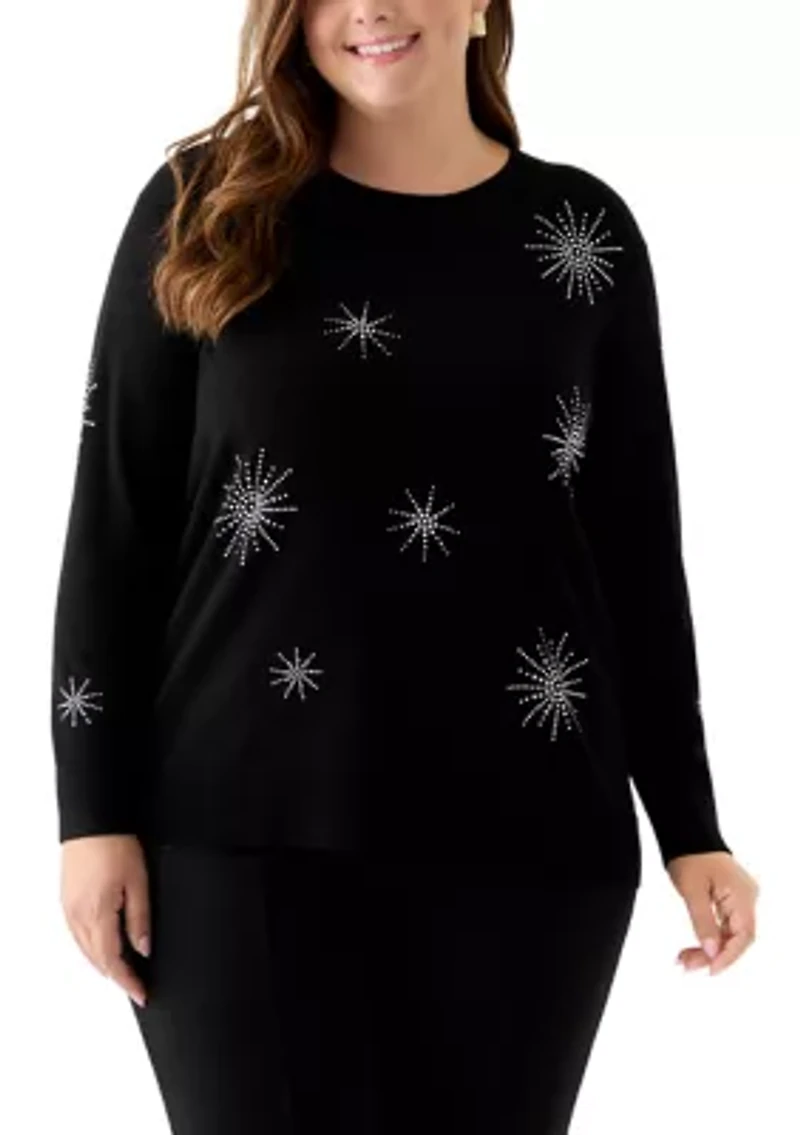 Plus Long Sleeve Crew Neck Sweatshirt