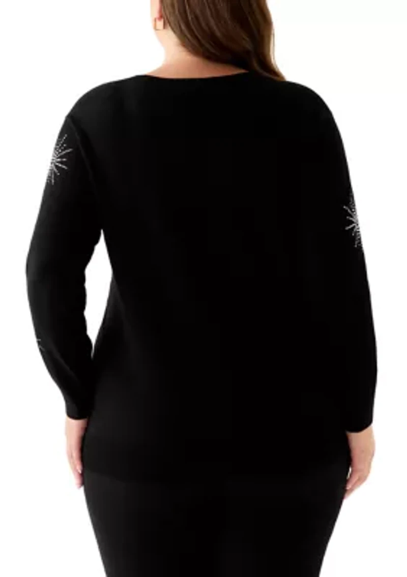 Plus Long Sleeve Crew Neck Sweatshirt