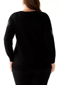 Plus Long Sleeve Crew Neck Sweatshirt