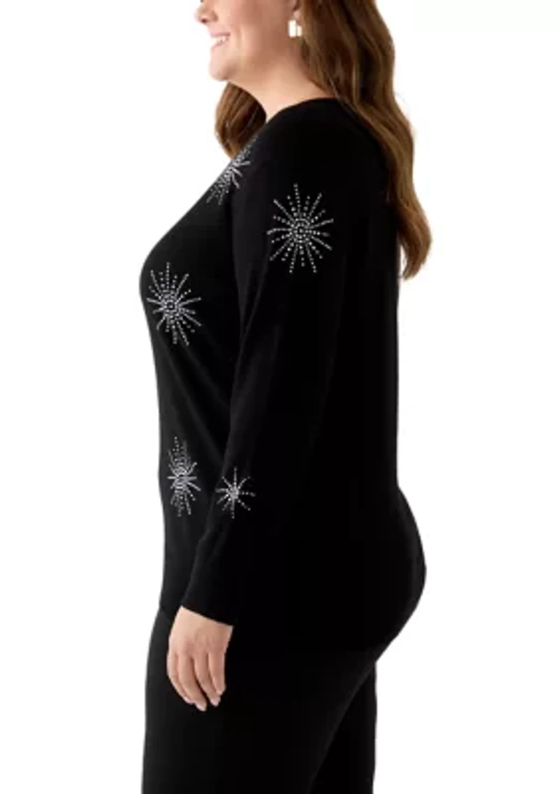 Plus Long Sleeve Crew Neck Sweatshirt