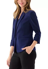 Women's One Button Notch Collar Jacket