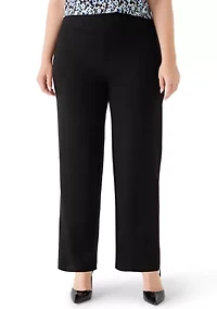 Plus High Rise Pull On Serenity Knit Trouser