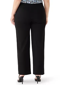 Plus High Rise Pull On Serenity Knit Trouser