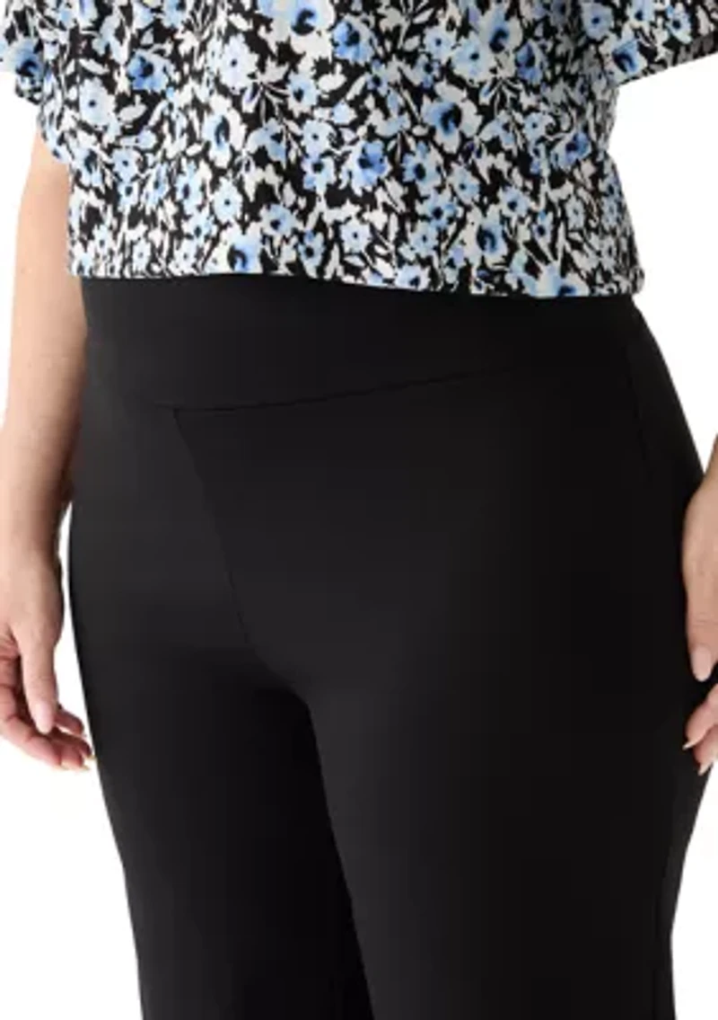 Plus High Rise Pull On Serenity Knit Trouser