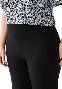 Plus High Rise Pull On Serenity Knit Trouser