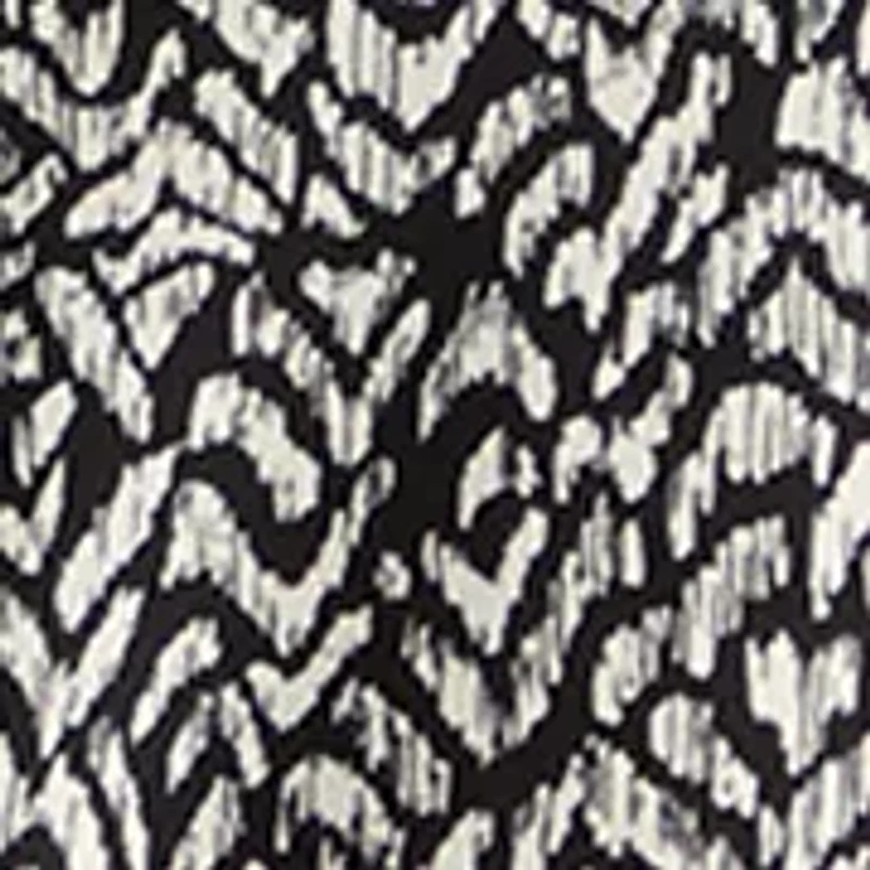 Petite Long Sleeve Split Neck Printed Top