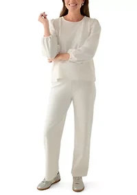 Petite Serenity Knit Round Neck Blouse