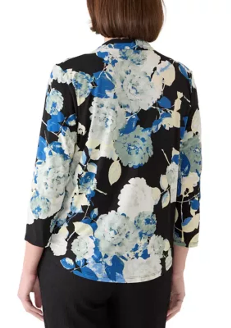 Women's Three-Quarter Sleeve Pleated Shirt