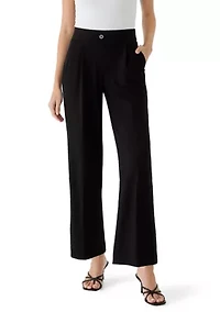 Petite Pleated Wide Leg Pants