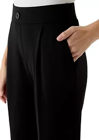 Petite Pleated Wide Leg Pants