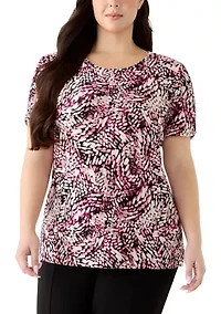 Plus Tulip Sleeve Top