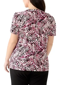 Plus Tulip Sleeve Top