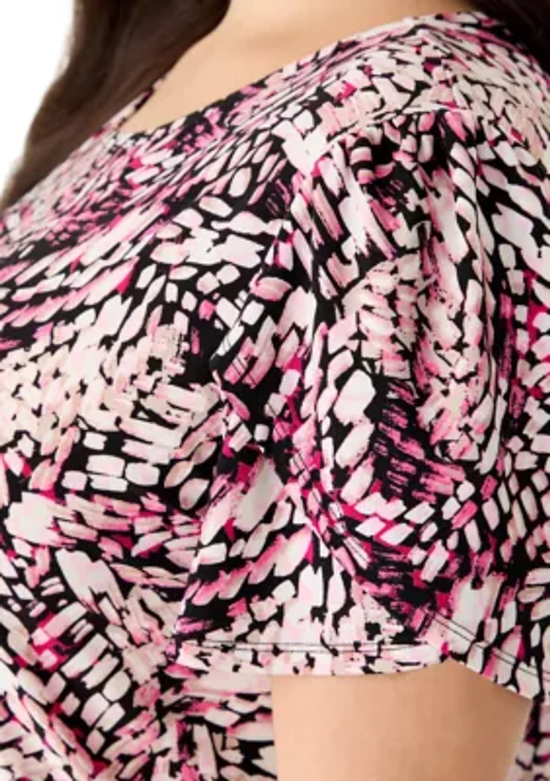 Plus Tulip Sleeve Top