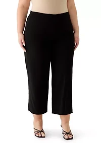 Plus Cool Crepe Wide Leg Pants