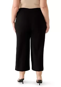 Plus Cool Crepe Wide Leg Pants